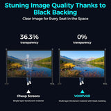 Portable 120 inch Outdoor Projector Screen with Black Backing & Carry Bag