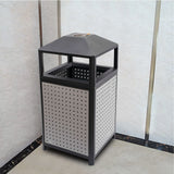Commercial garbage bin with ashtray, 38 gallons, outdoor garbage bin, garbage bin