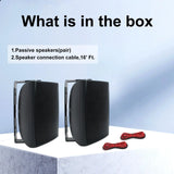 STUDIOFINIX 400W 6.5 Inch Passive Wired Waterproof Speaker 2Way WallMounted with Powerful
