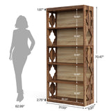 Tribesigns 6-Tier Bookcase, 71 Inches Industrial Bookshelves and Bookcases