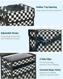 Car Trash Can With Lid Leakproof Hanging Waterproof Automotive Garbage Bin With Storage Pockets