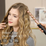 Heikki Vision 5-in-1 Curling Iron Set, including a curling comb and 4 interchangeable