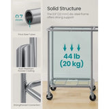 Laundry Basket with Wheels, 2-Section Rolling Laundry Hamper, 37 Gallons 140 L,Removable Liner,