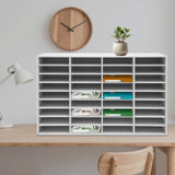 36 Compartment Literature Organizer, Rounded Corners Storage Cabinet,for Files