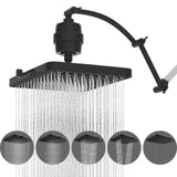 Hibbent Rain Filtered Shower Head, 13'' High Pressure Rainfall 5 Modes Showerhead