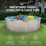 18-Foot x 52-Inch round above ground swimming pool with steel frame