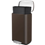 Step Kitchen Trash Can, Stainless Steel 50 Liter Trashcan for Home Office Bedroom Garage Living Room Bathroom
