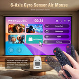 Android 11 WiFi6 BT5.4 Mini Outdoor Movie Projector with Air Mouse