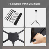 80 Inch Portable Projector Screen with Stand for Outdoor Movies, Lightweight