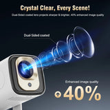 Android 11 WiFi6 BT5.4 Mini Outdoor Movie Projector with Air Mouse