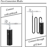 Casubaris cordless portable airbrush kit with compressor rechargeable and replaceable auto stop