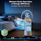 Portable evaporative air cooler for home and office with 4-in-1 functionality