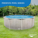 18-Foot x 52-Inch round above ground swimming pool with steel frame