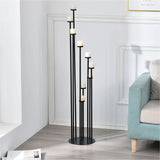 Set of 4 Floor Candle Holders,9 Arm Candle Holder for Fireplace Decoration