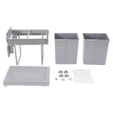 20L Pullout Trash Can for Kitchen Under-Counter Slide-Out Recycling Garbage Trash Can Waste Bin