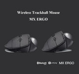 Logitech MX ERGO S Wireless Track Ball Mouse Wireless Bluetooth Charging Mouse Ergonomic Series Mouse Light Sound Office Design