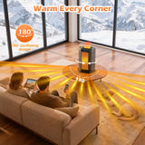 1500W Electric Heater Portable Tabletop Space Heater Household 3D Flame