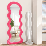 Full Length Mirror, 63" x 24" Floor Mirror, Irregular Wavy Mirror