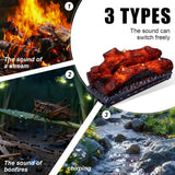 Realistic Electric Fireplace Logs with LED Flame Light, USB Powered, Remote