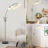 Contemporary Floor Lamp for Living Room with 5 LED Bulbs, Foot Switch