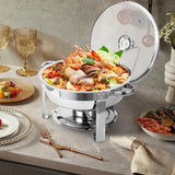 2/4 Pack Chafing Dish Buffet Set, 5QT Buffet Servers and Warmers, Round Catering Warmer