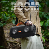 DOSS Outdoor Portable Speaker Powerful 60W Stereo and Bass Sound Box Power Bank IPX6 Waterproof LED Light