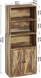 IRONCK Industrial Bookshelves and Bookcases with Doors 11.8 in Depth Floor Standing 5 Shelf