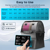 Sovol Filament Dryer SH02 Dry Box Filament Sealed Storage Box 3D Printer Spool Holder with PTC Heater Filament Dehydrator
