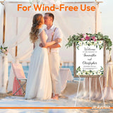 8 PCS 65 Inch Adjustable Metal Easel Stand for Wedding Sign Display, Portable Folding Easel