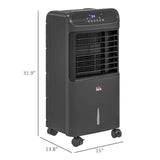 32 Evaporative Air Cooler for Home Office, Black Plastic, Black, 3-in-1