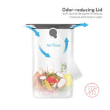 Multipurpose Plastic Kitchen Trash Can Stay Open Lid Soft Seal Countertop Garbage Bin Easy Carry Handle