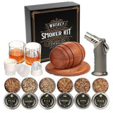 Whiskey Smoker Kit With Torch - 6 Flavors Wood Chips, 2 Glasses, 2 Ice Ball Molds