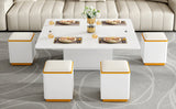 U-Can Lift-Top Coffee Table with 4 Storage Table for Living Room