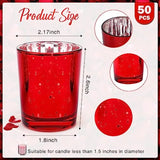 50 Pcs Votive Candle Holders Bulk Glass Votive Candle Holder for Table