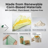 1.3 Gallon Compostable Trash Bags for Kitchen Compost Bin, Leak-Resistant Food Waste Bags