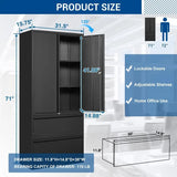 Metal Cabinets with Lockable Drawers and Doors Lateral File Cabinets Steel Filing Lockers Book Case