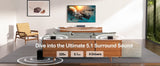 ULTIMEA 5.1 Virtual Surround Soundbar, 3D Surround Sound System, Soundbar for TV with Subwoofer