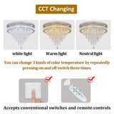 Modern K9 Luxury Crystal Ceiling Lamp Smart Led Living Dining Room