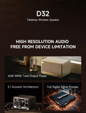 Tabletop Wireless Bluetooth Speaker Type-C Aux Inputs Support Airplay 60W
