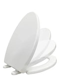 Toilet Seat Slow Close Easy to Install and Clean Durable Plastic White Replacement