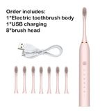 Sonic Electric Toothbrush Adult Smart Timing Tooth Brush Teeth Clean-MD DC PRINT