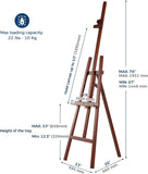 Adjustable Wooden Art Easel for Painting, Foldable Beech Wood Display Stand