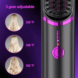 Hair Straightening Comb, Negative Will Not Damage Hair, Wireless and Portable for Home Use, Rechargeable Hair Straightener, Dual-Purpose Electric Hairdressing Comb for Straight and Curling