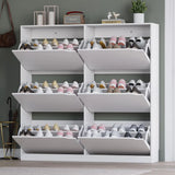 Shoe Cabinet with 6 Flip Drawers, Freestanding Shoe Organizer for Entryway