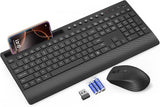 SGIAWETA-KM31 Wireless Keyboard and Mouse Combo - Full-Size Quiet Typing with Palm Rest