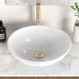 Bathroom Vessel Sink, 16" x 13" Oval Vessel Sink for Bathroom Vanity Countertop, Glossy