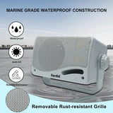 Herdio 3.5'' 2PCS Passive Outdoor Speakers Wired Waterproof 200W 3 Way Premium Mountable Wall Mount