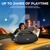 W-KING 330W Peak Wireless Boom Box Large Bluetooth Speaker 7.5", Outdoor
