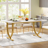 Tribesigns 63-Inch Rectangular Dining Table for 4 to 6, Modern Kitchen Table