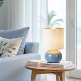 Ceramic Table Lamps Set of 2, Modern Classic Bedside Lamps for Nightstand